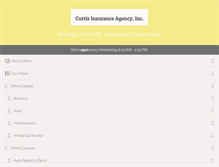 Tablet Screenshot of curtisinsurance.com